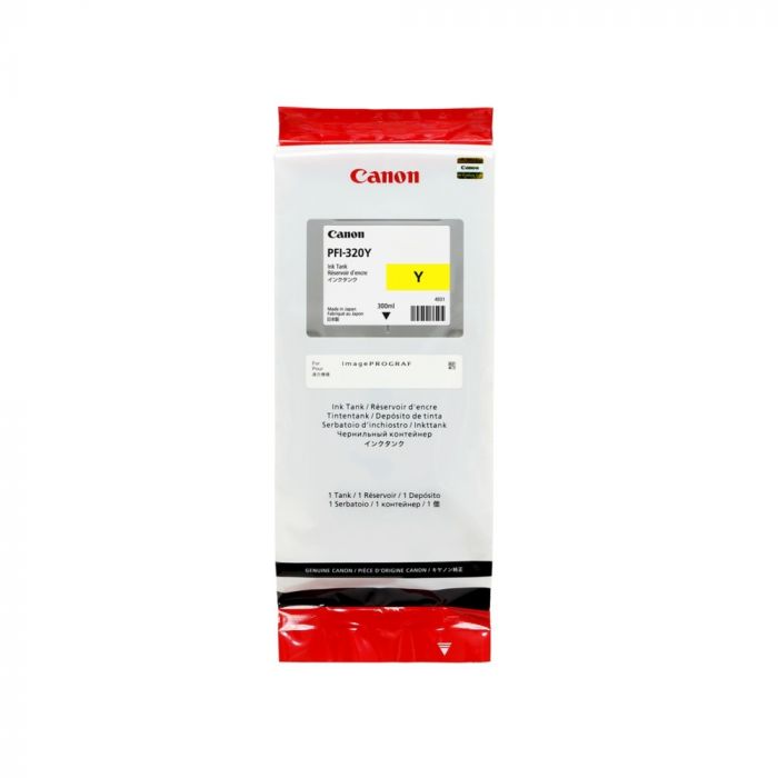 Canon PFI-320Y InkJet Cartridge, 300mL, Yellow