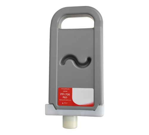 Compatible for PFI-706R 6687B001AA Ink Cartridge, 700 mL, Red