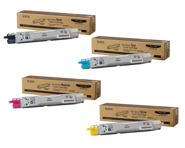 Xerox Phaser 6300 OEM HY Toner Set, B/C/M/Y