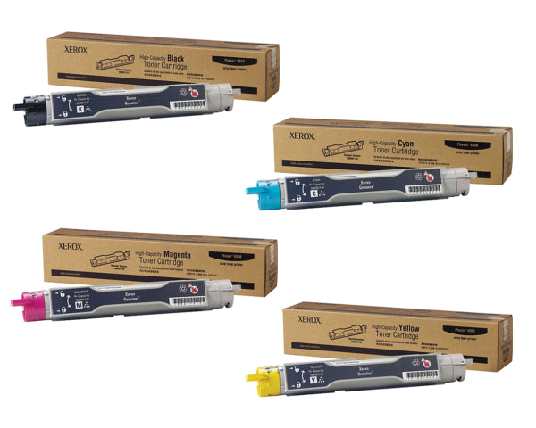 Xerox Phaser 6350 OEM HY Toner Set, B/C/M/Y