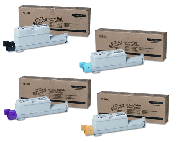 Xerox Phaser 6360 OEM HY Toner Set, B/C/M/Y