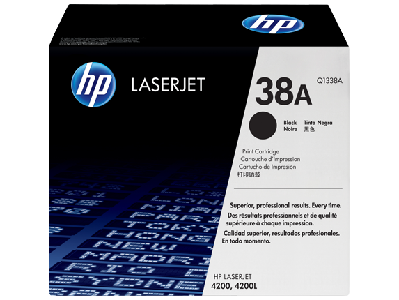 HP 38A Q1338A OEM Toner Cartridge, 12K pages, Black
