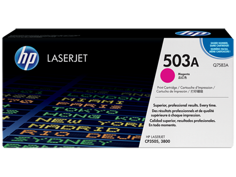HP 503A Q7583A OEM Toner Cartridge, 6K pages, Magenta