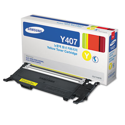 Samsung CLT-Y407S / SU478A OEM Toner Cartridge, 1K pages, Yellow