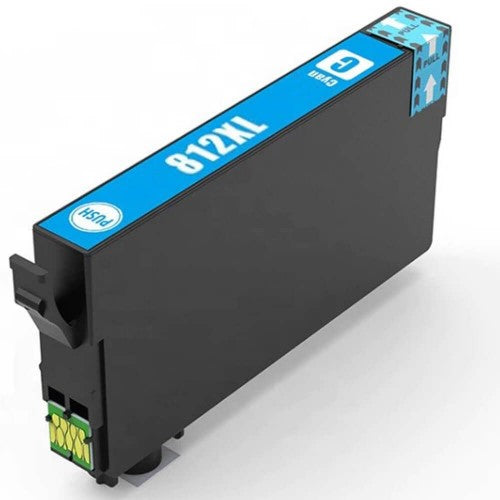Compatible for 812XL T812XL220 Ultra HY Inkjet Cartridge, 1.1K Pages, Cyan