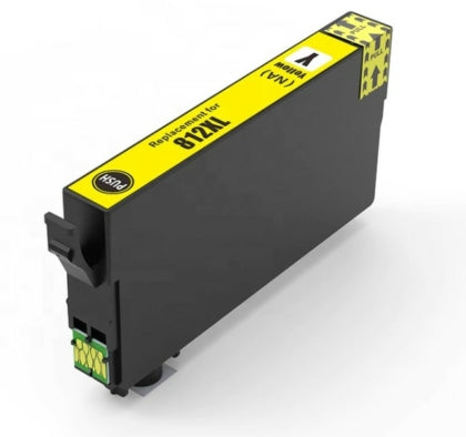 Compatible for 812XL T812XL420 Ultra HY Inkjet Cartridge, 1.1K Pages, Yellow