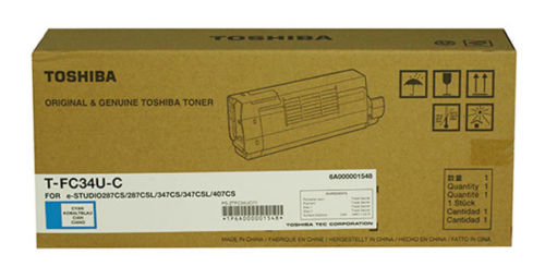 Toshiba T-FC34U-C OEM Toner Cartridge, 11500 pages, Cyan