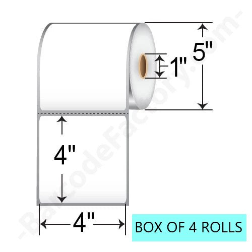 4" X 4" Thermal Transfer Labels, 700 Per Roll, 5" OD, 1" Core