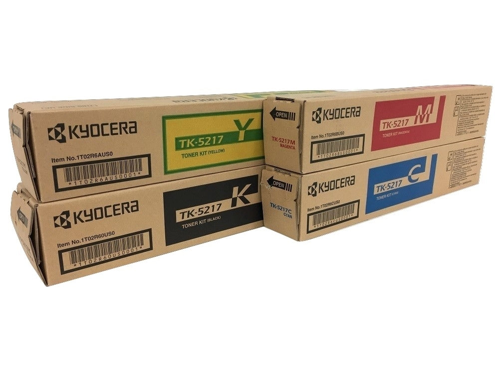 Kyocera TK-5217 / TK-5219 OEM Toner Set, B/C/M/Y