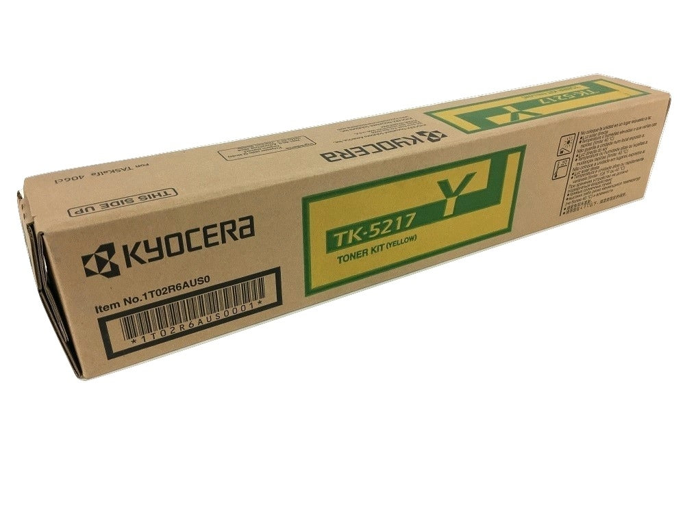 Kyocera TK-5217Y / TK-5219Y OEM Toner Cartridge, 15K Pages, Yellow