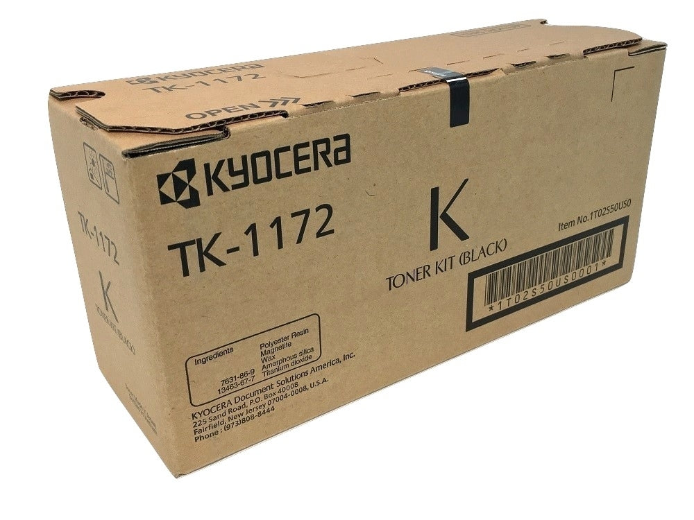 Kyocera 1T02S50USO TK-1172 OEM Toner Cartridge, 7200 pages, Black