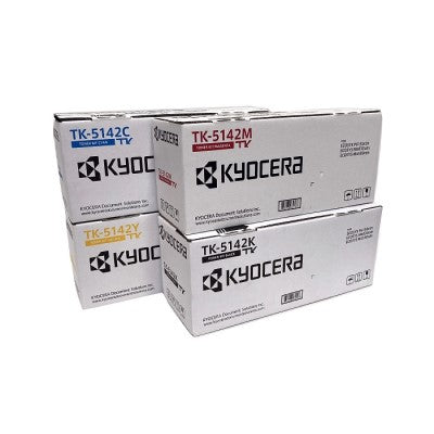 Kyocera TK-5142 OEM Toner Set, B/C/M/Y