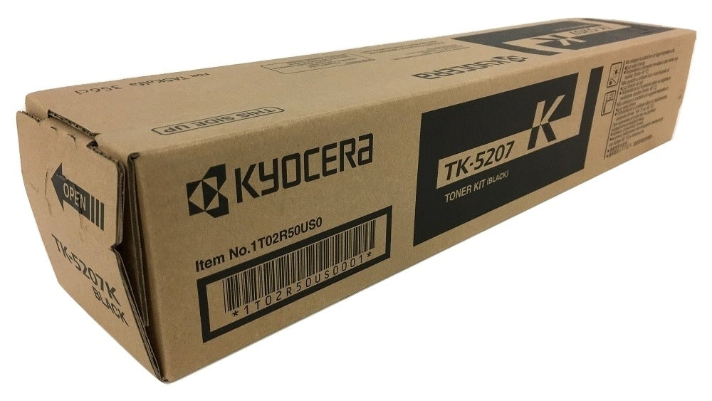 Kyocera 1T02R50CS0 TK-5207K OEM Toner Cartridge, 18K pages, Black