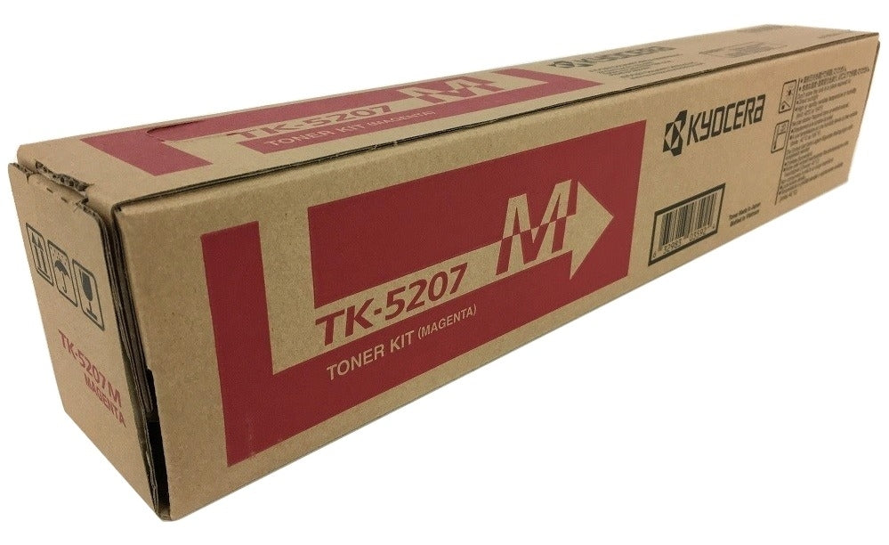 Kyocera 1T02R5BCS0 TK-5207M OEM Toner Cartridge, 12K pages, Magenta