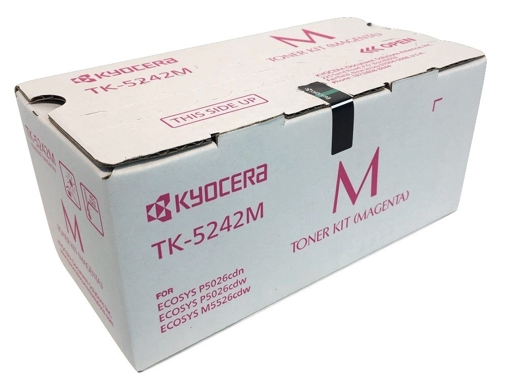 Kyocera 1T02R7BUS0 TK-5242M OEM Toner Cartridge, 3K pages, Magenta