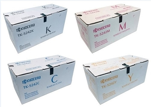 Kyocera TK-5242 OEM Toner Set, B/C/M/Y