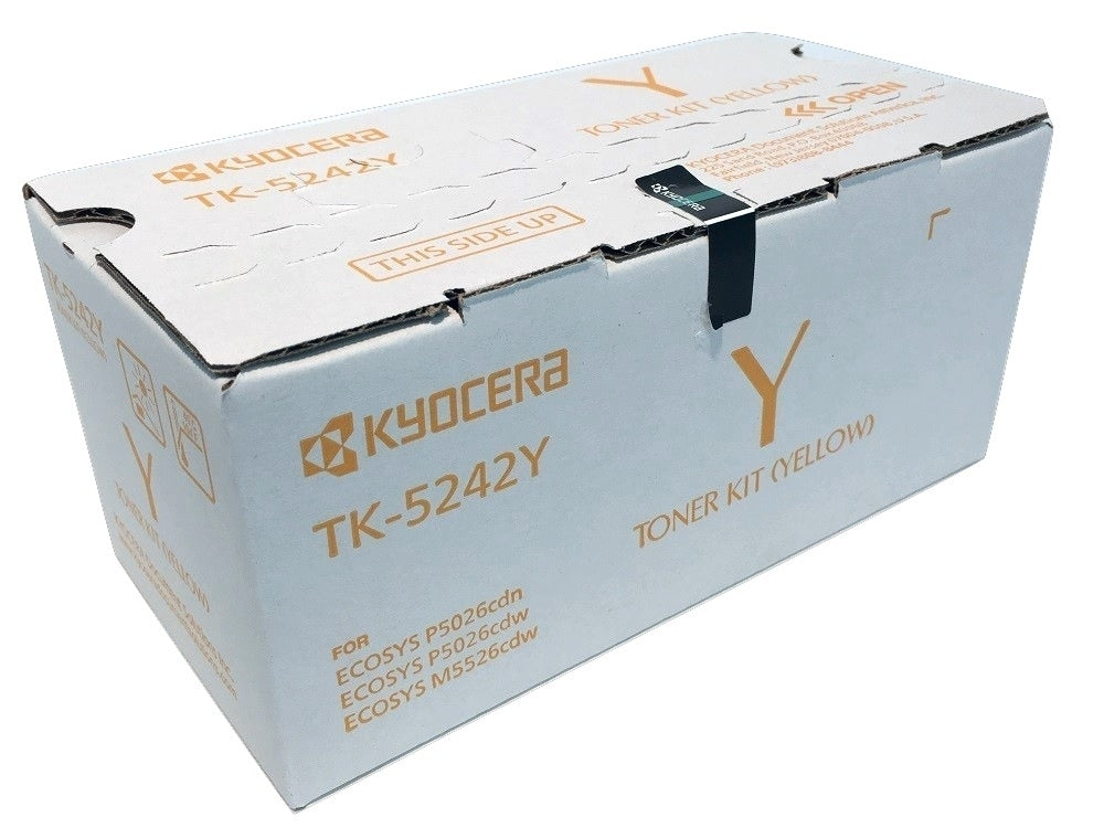 Kyocera 1T02R7AUS0 TK-5242Y OEM Toner Cartridge, 3K pages, Yellow