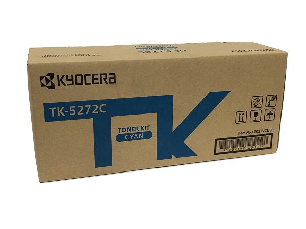 Kyocera Mita 1T02TVCUS0 TK-5272C OEM Toner Cartridge, 6K Pages, Cyan