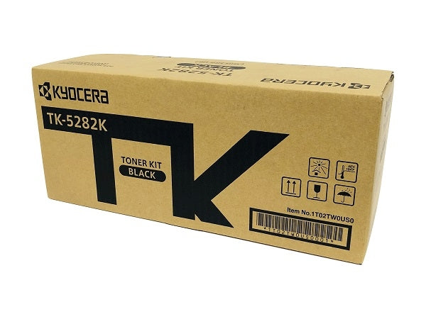Kyocera Mita TK-5282K OEM Toner Cartridge, 13K Page-Yield, Black