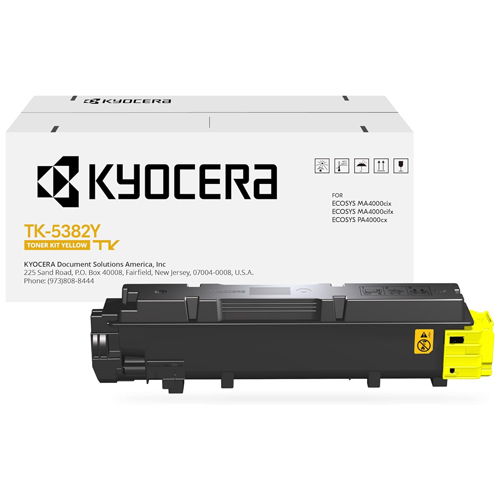 Kyocera TK-5382Y 1T02Z0AUS0 OEM Toner Cartridge, 10K Pages, Yellow