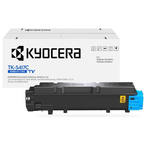 Kyocera TK-5417C 1T02Z7CUS0 OEM Toner Cartridge, 13K Pages, Cyan