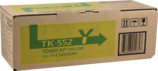 Kyocera  TK-552Y OEM Toner Cartridge, 6K pages, Yellow
