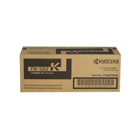 Kyocera TK-582K 1T02KT0US0 OEM Toner Cartridge, 3.5K Pages, Black