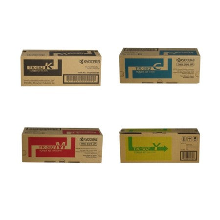 Kyocera TK-582 OEM Toner Set, B/C/M/Y