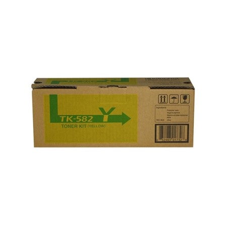 Kyocera TK-582Y 1T02KTAUS0 OEM Toner Cartridge, 2.8K Pages, Yellow