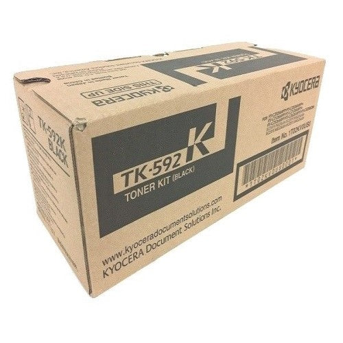 Kyocera TK-592K OEM Toner Cartridge, 7K Pages, Black