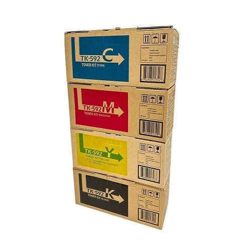 Kyocera TK-592 OEM Toner Set, B/C/M/Y