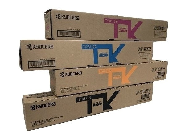 Kyocera Mita TK-8117 OEM Toner Set, B/C/M/Y
