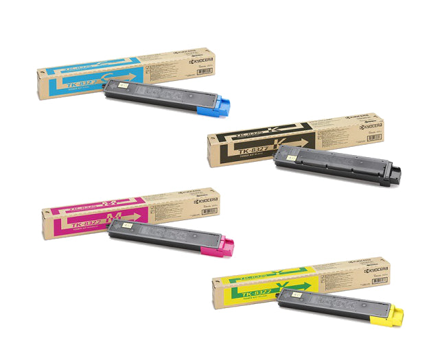 Kyocera TK-8327 OEM Toner Set, B/C/M/Y