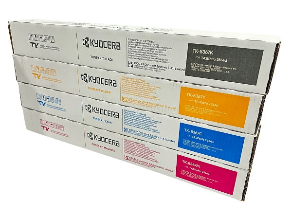 Kyocera TK-8367 / TK-8369 OEM Toner Set, B/C/M/Y