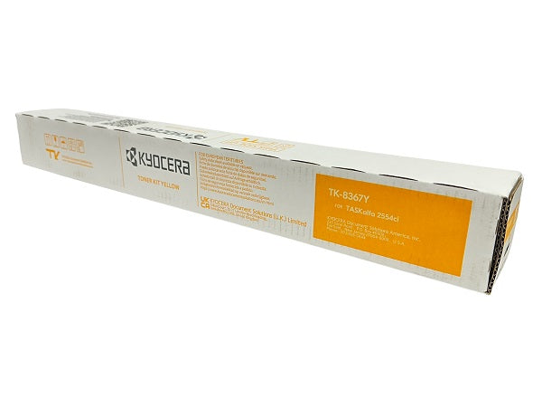 Kyocera TK-8367Y / TK-8369Y OEM Toner Cartridge, 12K Pages, Yellow