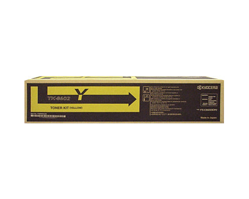 Kyocera 1T02MNAUSO TK-8602Y OEM Toner Cartridge, 20K pages, Yellow