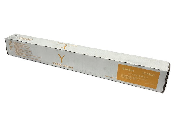 Kyocera TK-8802Y 1T02RRAUS0 OEM Toner Cartridge, 20K Pages, Yellow