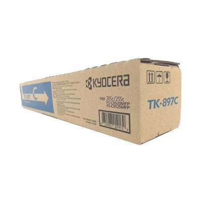 Kyocera TK-897C / TK-899C 1T02K0CCS0 OEM Toner Cartridge, 6K Pages, Cyan