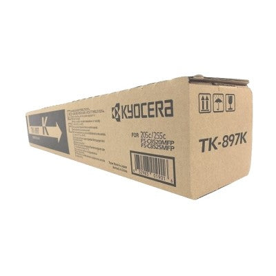 Kyocera TK-897K / TK-899K 1T02K00CS0 OEM Toner Cartridge, 12K Pages, Black