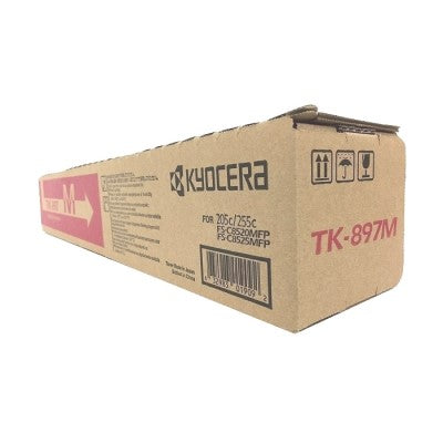 Kyocera TK-897M / TK-899M 1T02K0BCS0 OEM Toner Cartridge, 6K Pages, Magenta
