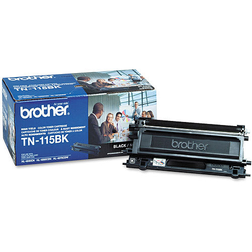 Brother TN-115BK OEM HY Toner Cartridge, 5K pages, Black