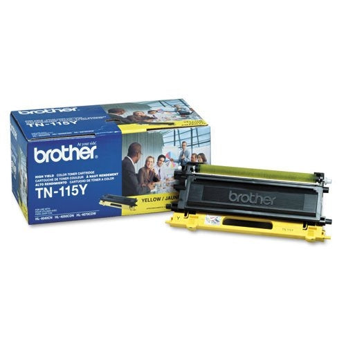 Brother TN-115Y OEM HY Toner Cartridge, 4K pages, Yellow