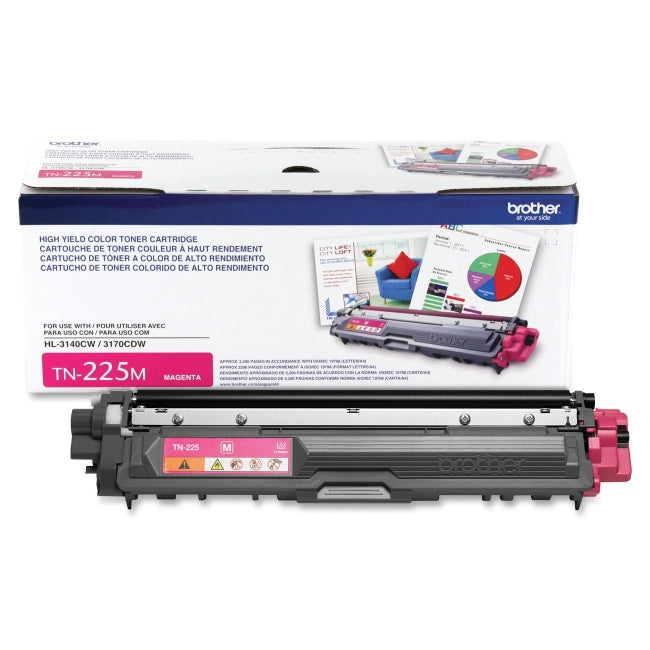 Brother TN-225M OEM HY Toner Cartridge, 2200 pages, Magenta