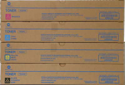 Konica Minolta TN324 OEM Toner Set, B/C/M/Y