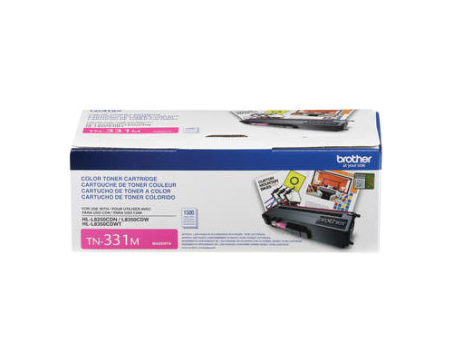 Brother TN-331M OEM Toner Cartridge, 1500 pages, Magenta