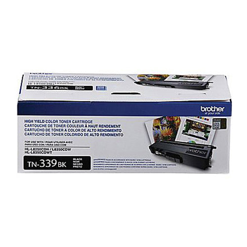 Brother TN-339BK OEM Super HY Toner Cartridge, 6K pages, Black