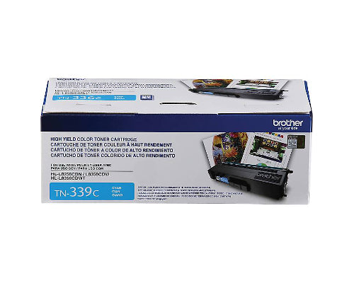 Brother TN-339C OEM Super HY Toner Cartridge, 6K pages, Cyan