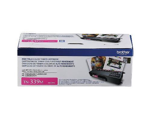 Brother TN-339M OEM Super HY Toner Cartridge, 6K pages, Magenta