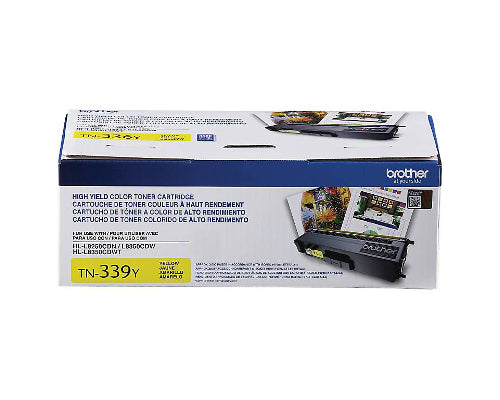 Brother TN-339Y OEM Super HY Toner Cartridge, 6K pages, Yellow