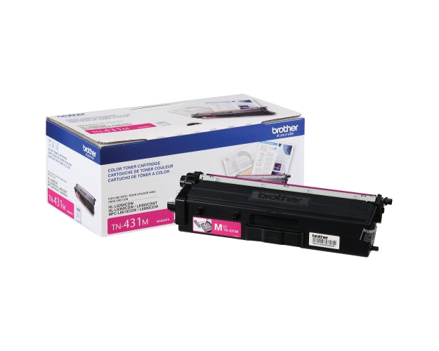 Brother TN-431M OEM Toner Cartridge, 1800 pages, Magenta
